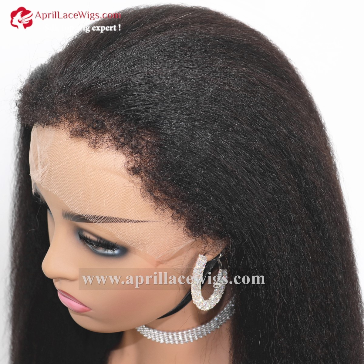 Italian Yaki 5x5 13x4 13x6 HD Lace Wig with Mimic 4c Curly Baby hairs