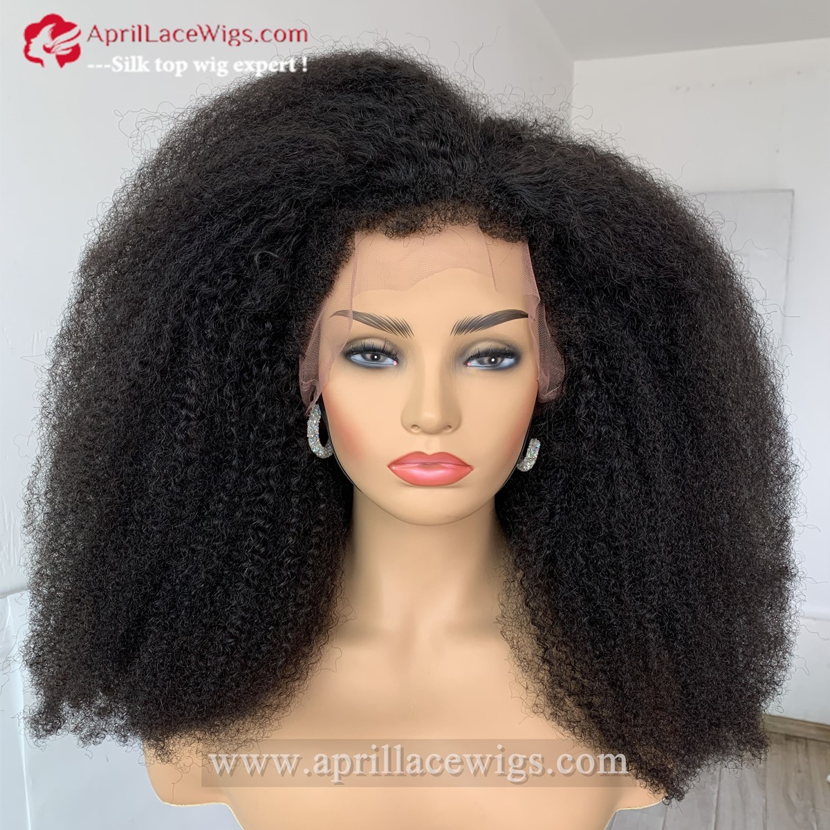 Virgin human hair 4a curly glueless 360 wig with 4c baby hairs Afro curly mimic african american hairs