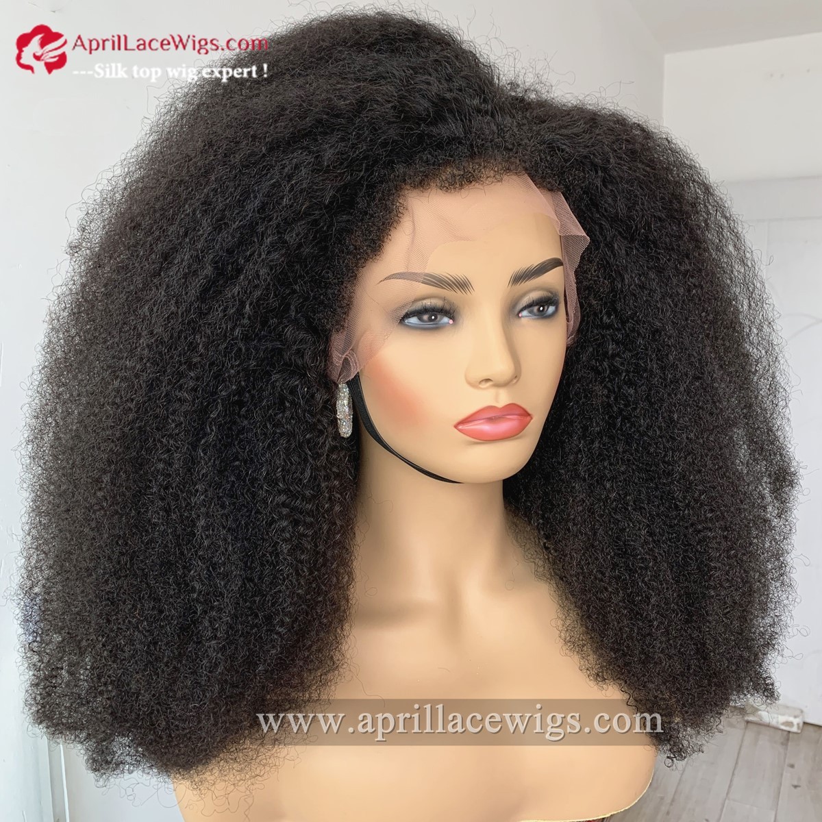 Virgin human hair 4a curly glueless 360 wig with 4c baby hairs Afro curly mimic african american hairs