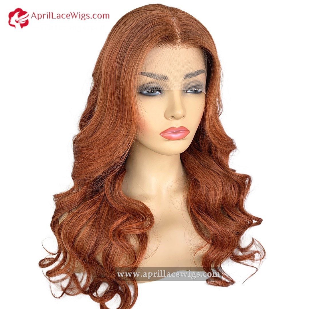 Orange Cooper 250% Density Human Hair 360 Lace Wig