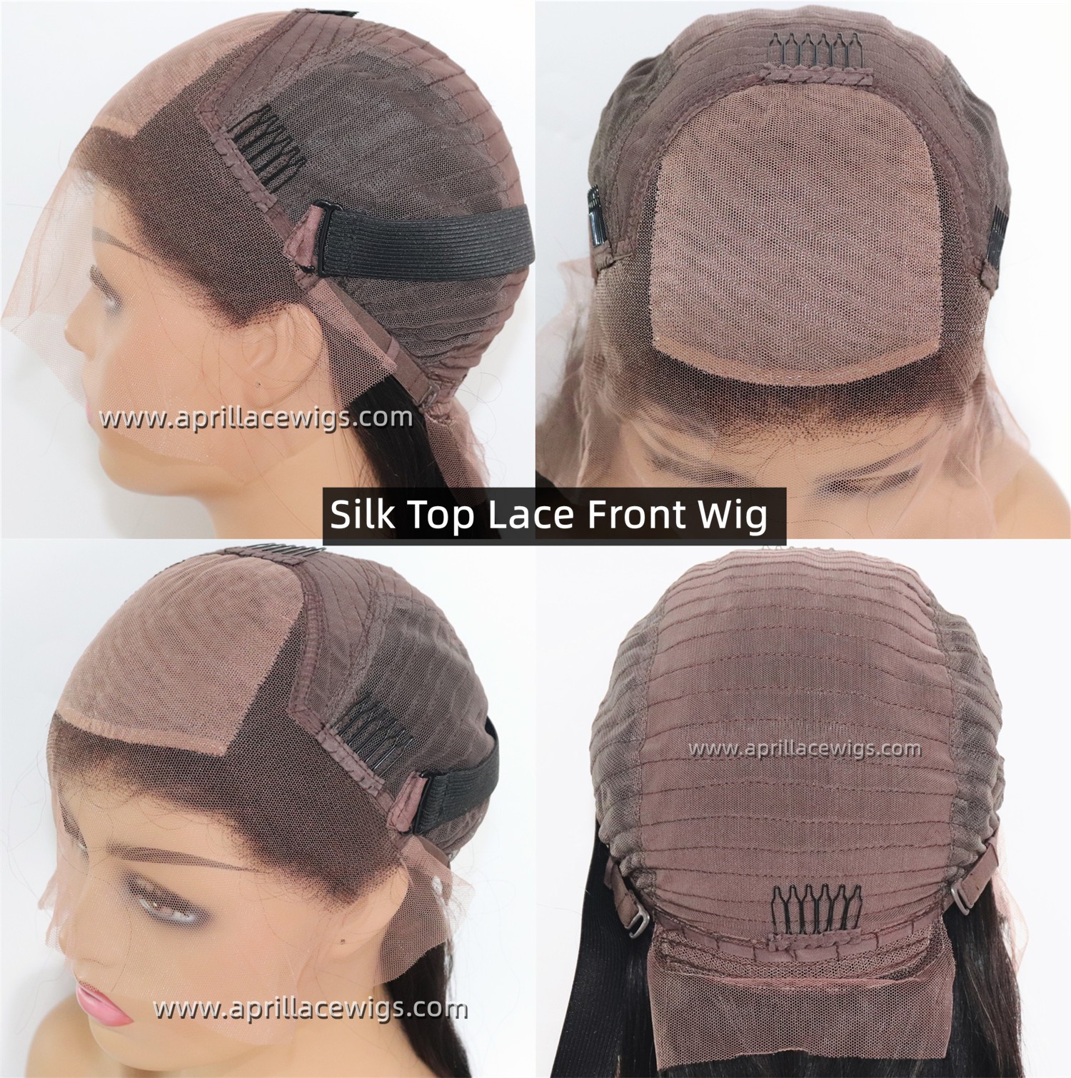 Human Hair 150% density Italian Yaki Silk Top Glueless Lace Front Wig