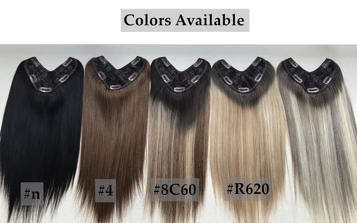Human Hair V Shape Clip In Hair Extension