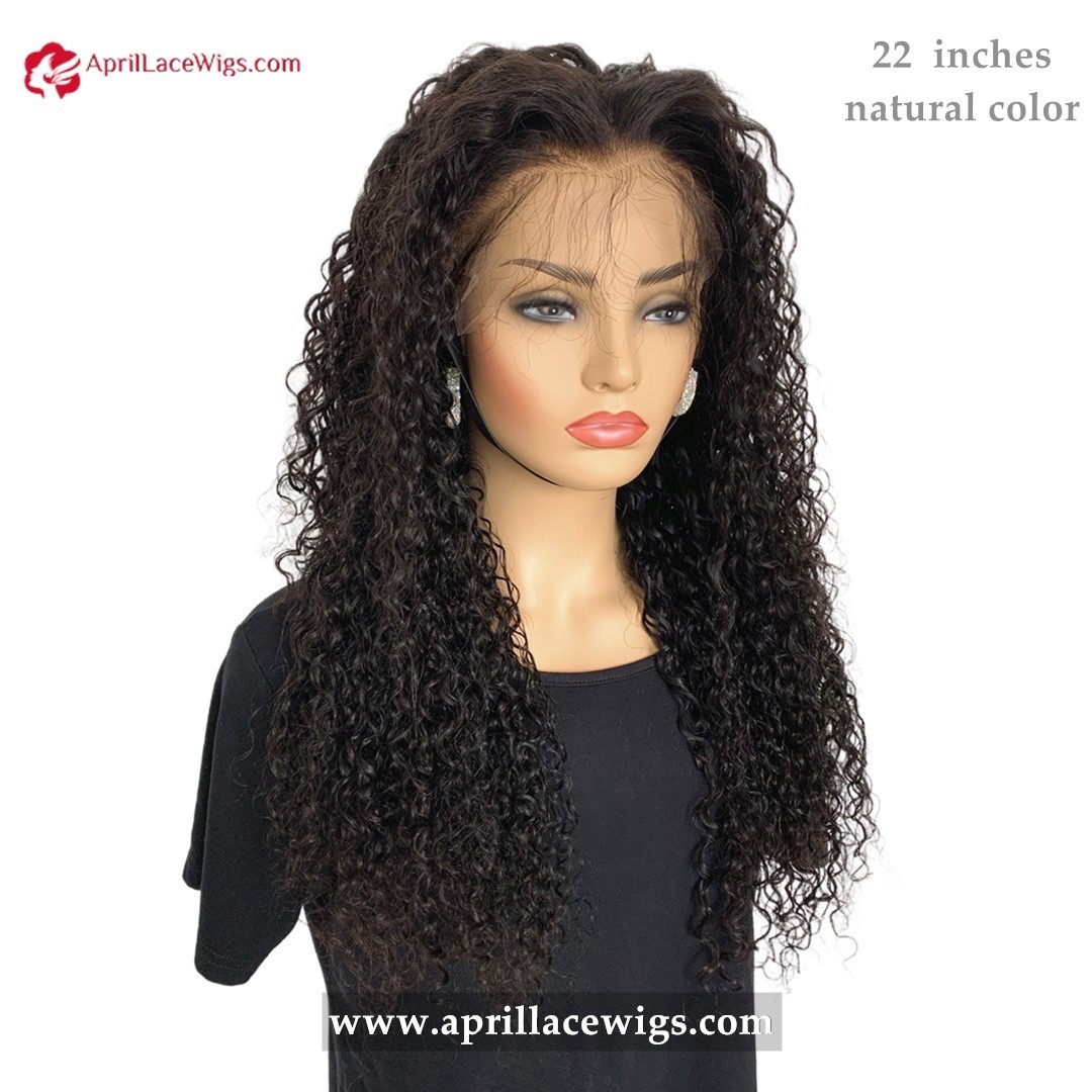 Virgin Human Hair Deep Curly 13x4 HD Lace Front Wig