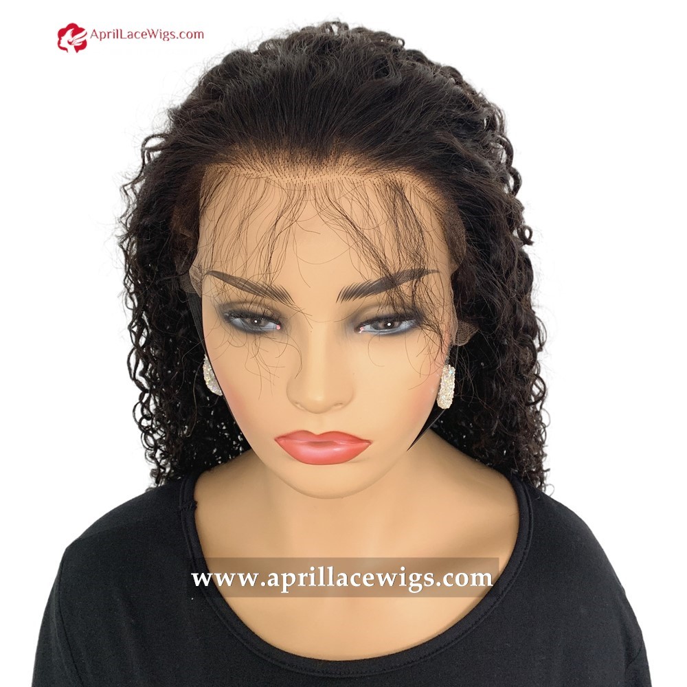 Virgin Human Hair Deep Curly 13x4 HD Lace Front Wig