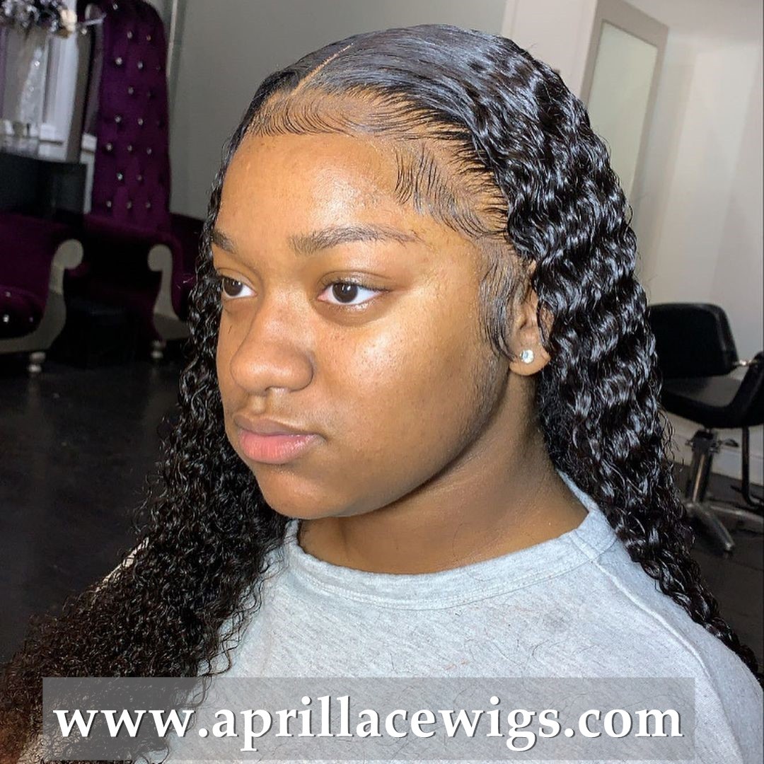 Virgin Human Hair Deep Curly 13x4 HD Lace Front Wig