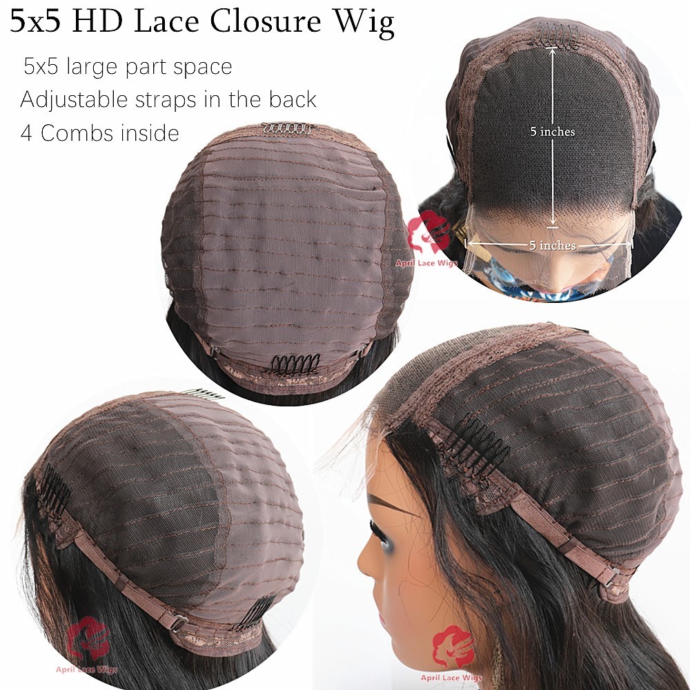 Human Hair STR Italian Yaki 5x5 HD Lace Closure Wig