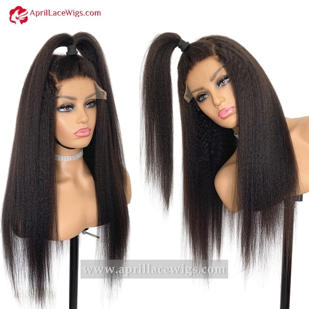Human Hair STR Italian Yaki 5x5 HD Lace Closure Wig