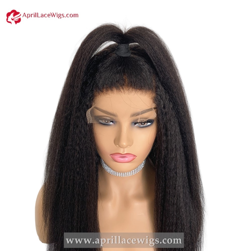 Human Hair STR Italian Yaki 5x5 HD Lace Closure Wig
