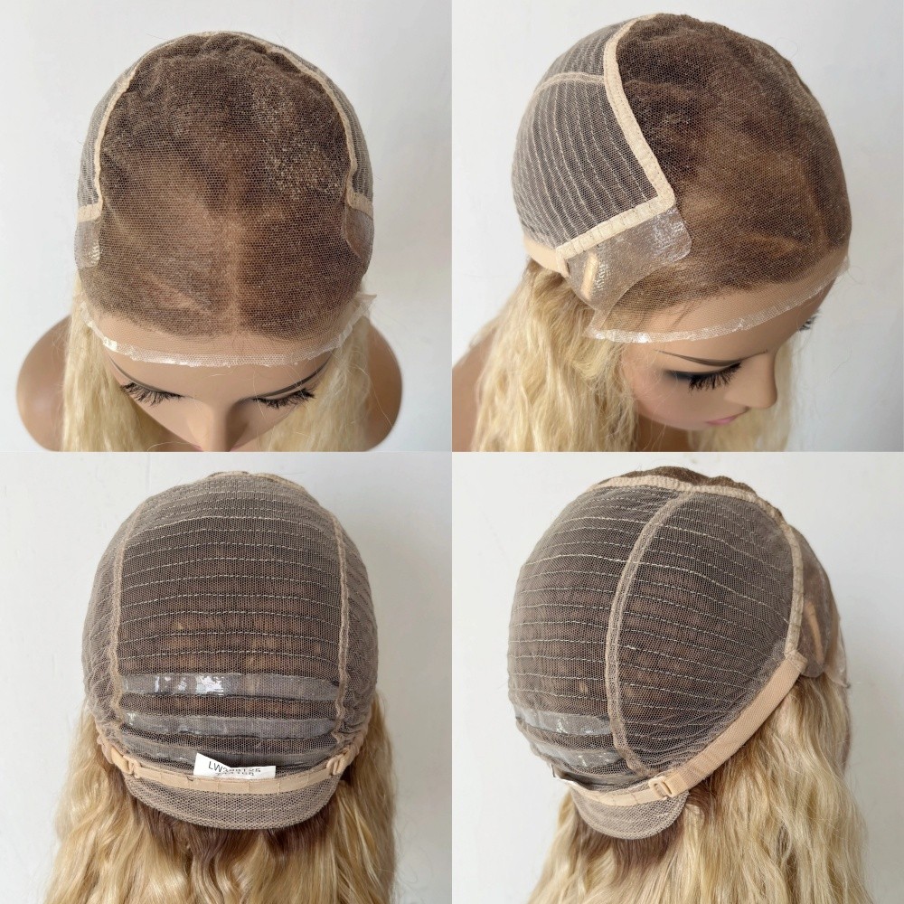 Warm Blonde Virgin Human Hair Lace Front Medical wig LW39