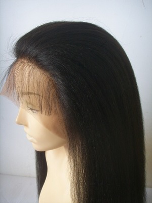 Natural hairline Kinky straight lace wigs